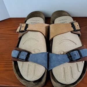 Birkenstock Colorblock Suede 2 Buckle Strap Sandals SZ 38